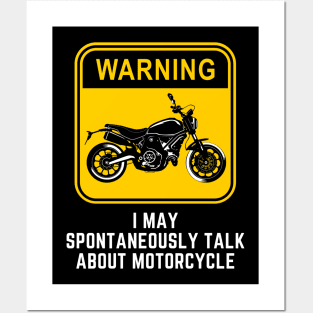 Warning May Spontaneously Start Talking About Motorcycle Posters and Art